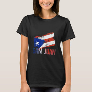 San Juan City Puerto Rico Flag Vintage Roots Boric T-Shirt