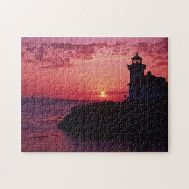 San Juan Island, Lime Kiln Lighthouse Jigsaw Puzzle (Horizontal)