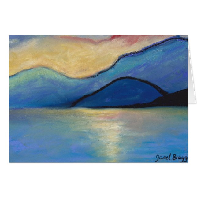 San Juan Island Twilight in Pasels (Front Horizontal)