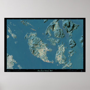 San Juan Island, Washington satellite poster