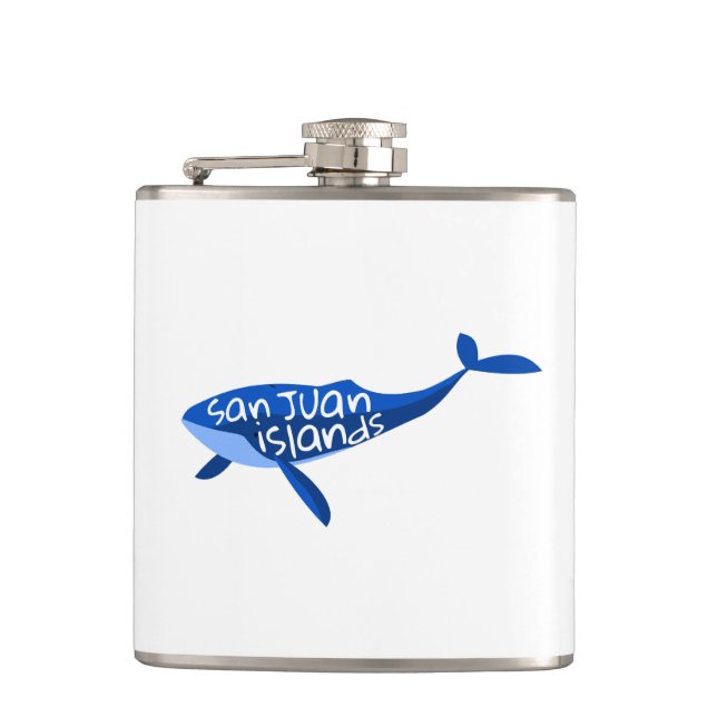 San Juan Islands Whale Hip Flask (Front)