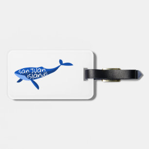 San Juan Islands Whale Luggage Tag