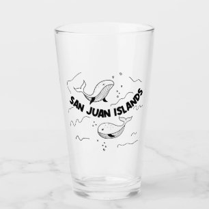 San Juan Islands Whales Glass