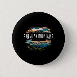 San Juan Mountains Colorado Hiking Outdoors Vintag 6 Cm Round Badge