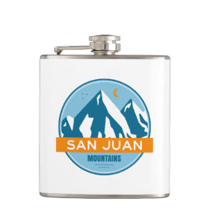San Juan Mountains Colorado New Mexico Hip Flask