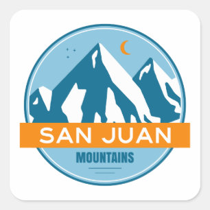 San Juan Mountains Colorado New Mexico Square Sticker