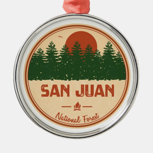 San Juan National Forest Metal Ornament (Front)