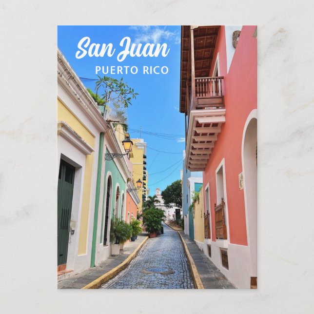  San Juan Puerto Rico Island Colourful Travel Phot Postcard (Front)