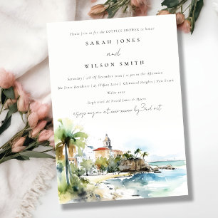San Juan Puerto Rico Landscape Couples Shower Invitation
