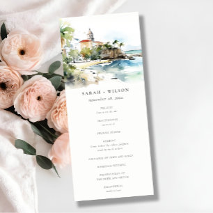 San Juan Puerto Rico Landscape Wedding Program