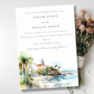 San Juan Puerto Rico Landscape Wedding Shower Invitation