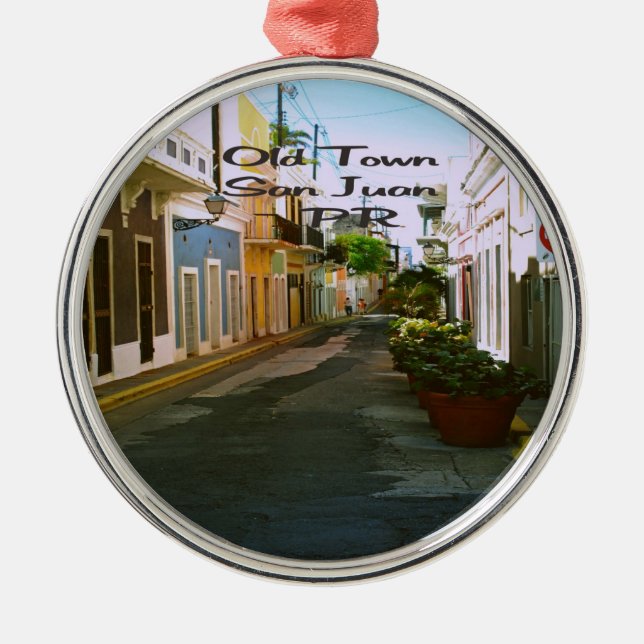 San Juan Puerto Rico Metal Tree Decoration (Front)