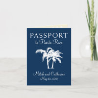 San Juan Puerto Rico Palm Tree Passport Wedding