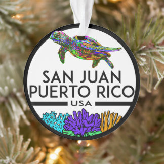 San Juan Puerto Rico Sea Turtle Ornament