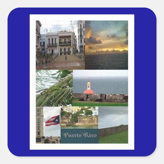 San Juan, Puerto Rico Square Sticker (Front)