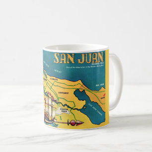 San Juan Retro Map Mug