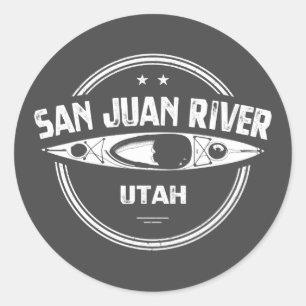 San Juan River, Utah Classic Round Sticker
