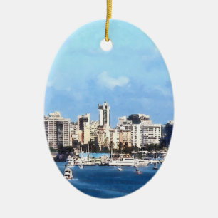 San Juan Skyline Ceramic Ornament