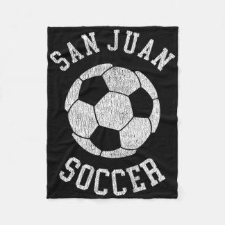 San Juan Soccer Retro Distressed 90's Vintage Fleece Blanket