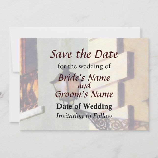 San Juan Street Lamp Save the Date (Front)