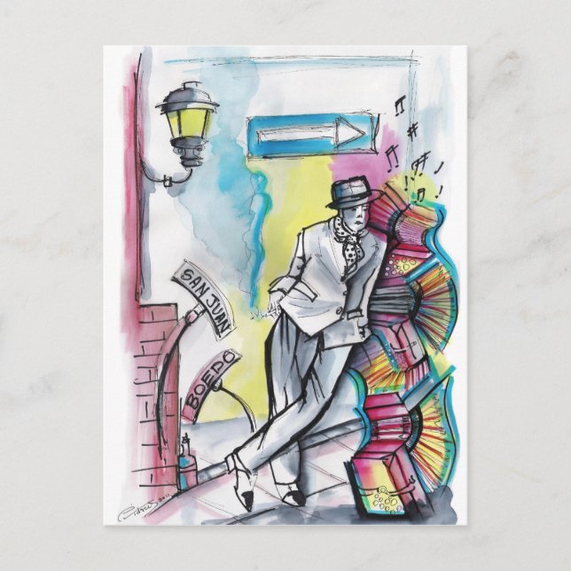 San Juan y Boedo - El compadrito Postcard (Front)