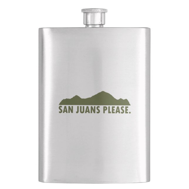 San Juans Please Hip Flask (Front)