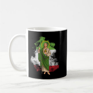 San Judas Tadeo con Bandera de México Pullover  Coffee Mug