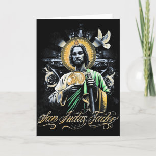 San Judas Tadeo Religious Art Catholic Saints Desi Card