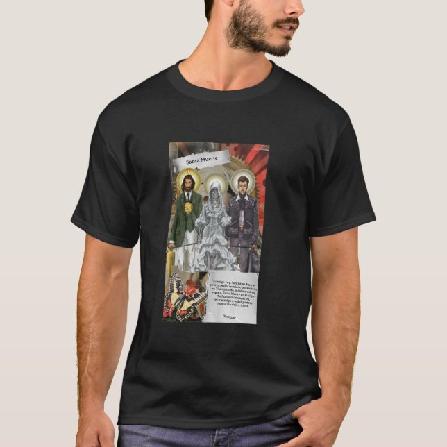 San Judas Tadeo Santa Muerte Malverde T-Shirt (Front)