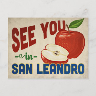 San Leandro California Apple - Vintage Travel Postcard