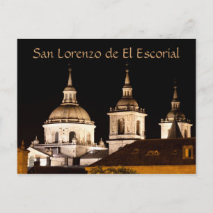 San Lorenzo de El Escorial Monastery, Spain at Nig Postcard