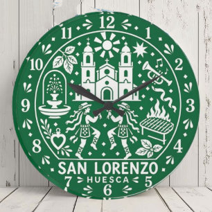 San Lorenzo Huesca Large Clock