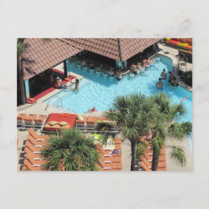 San Luis Hotel Poolside Bar Postcard