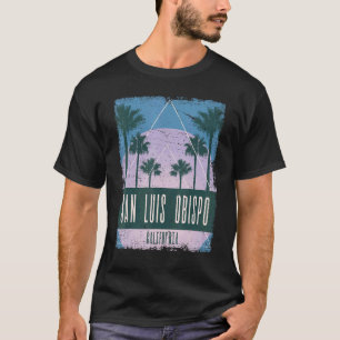 San Luis Obispo California CA Vintage Vaporwave Re T-Shirt