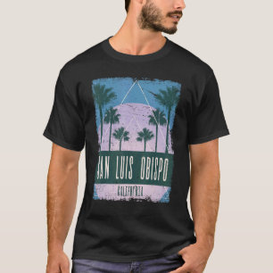 San Luis Obispo California CA Vintage Vaporwave Re T-Shirt