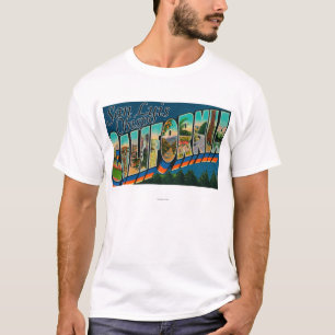 San Luis Obispo, California - Large Letter Scene T-Shirt
