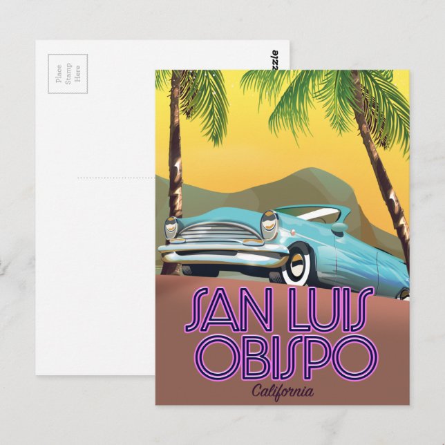 San Luis Obispo California Travel poster  Postcard (Front/Back)