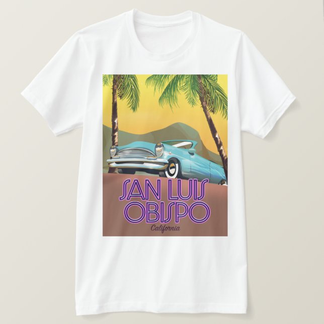 San Luis Obispo California Travel poster  T-Shirt (Design Front)