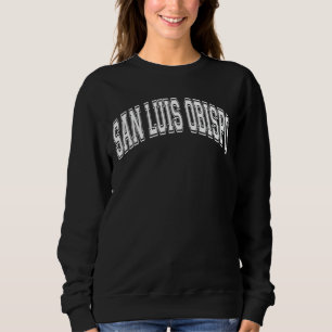 San Luis Obispo California Varsity Style Pink W Wh Sweatshirt