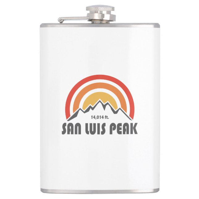 San Luis Peak Hip Flask (Front)