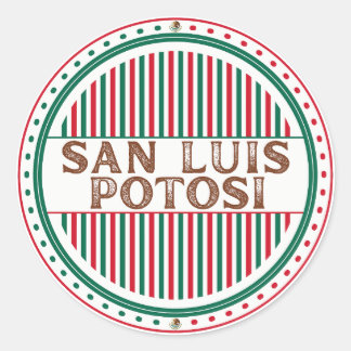 San Luis Potosi City Pride Emblem Mexican Identity Classic Round Sticker