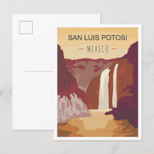 San Luis Potosi Mexico Vintage Travel  Postcard