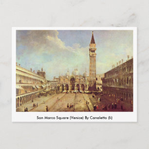 San Marco Square (Venice) By Canaletto (Ii) Postcard