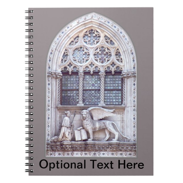 San Marco Winged Lion Stained Glass Window Notebook (Front)