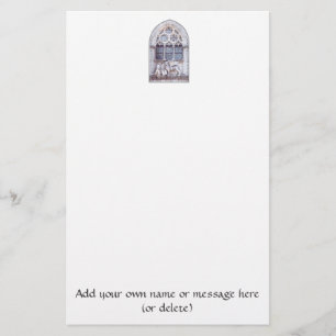 San Marco Winged Lion Stained Glass Window Stationery