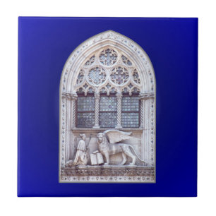 San Marco Winged Lion Window Ceramic Tile