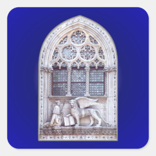 San Marco Winged Lion Window Square Sticker