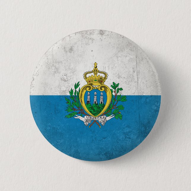 San Marino 6 Cm Round Badge (Front)