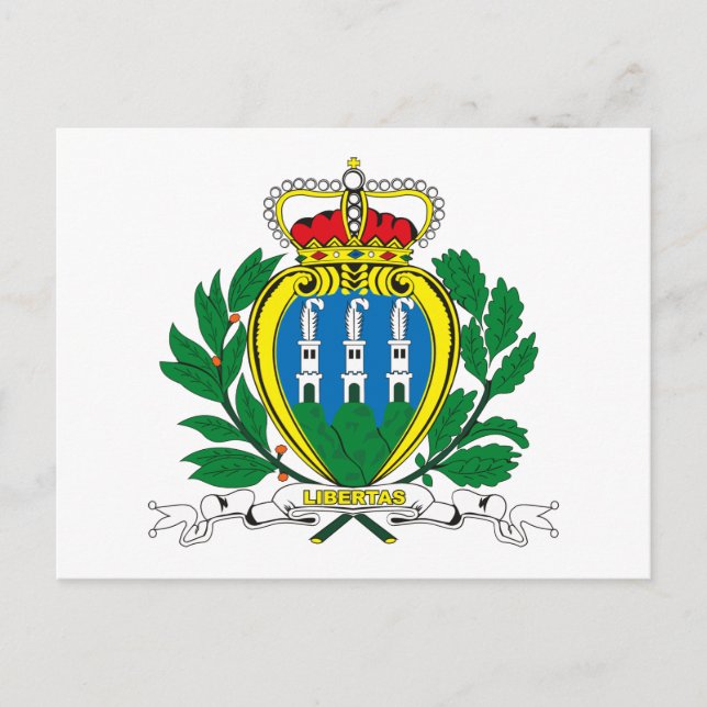 San Marino Coat of Arms Postcard (Front)