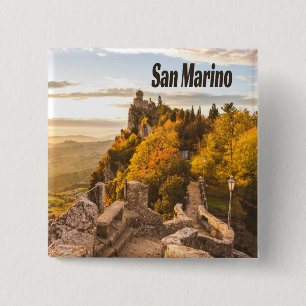 San Marino Europe Three Towers 15 Cm Square Badge